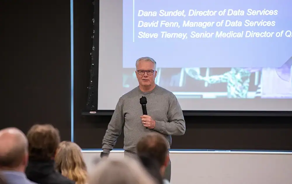 Steve Tierney presenting at Nuka Conference