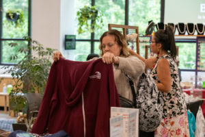 Conference attendees shopping