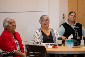 Conference attendees listening