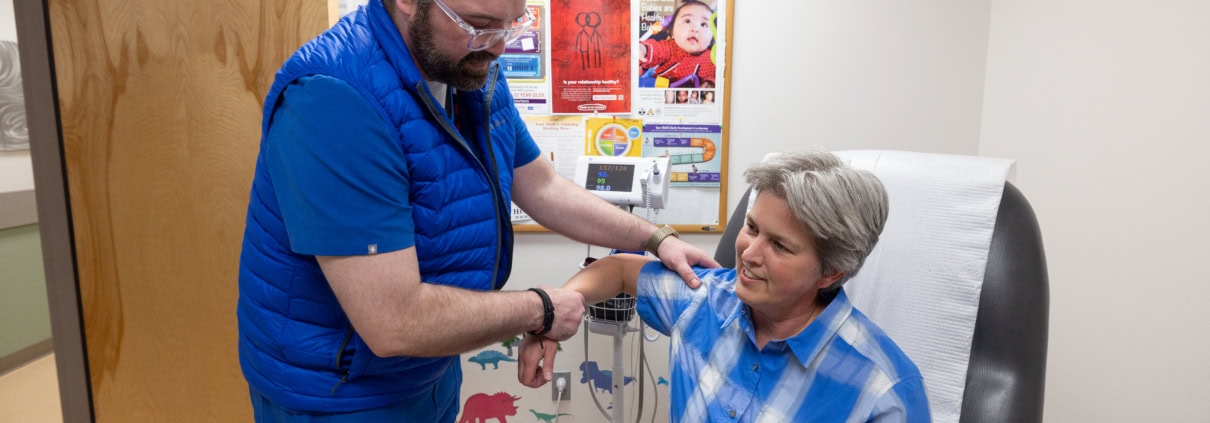 Nurse caring for a customer-owner
