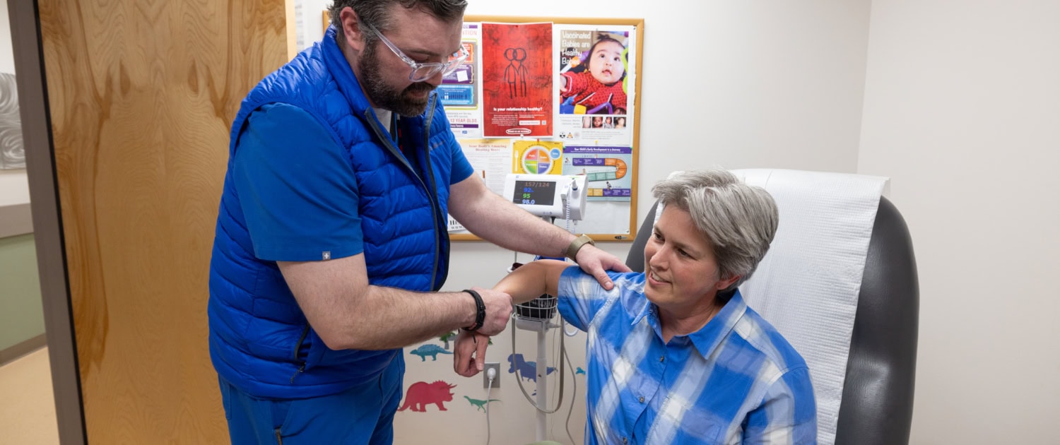 Nurse caring for a customer-owner