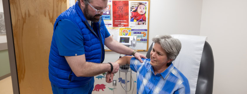 Nurse caring for a customer-owner